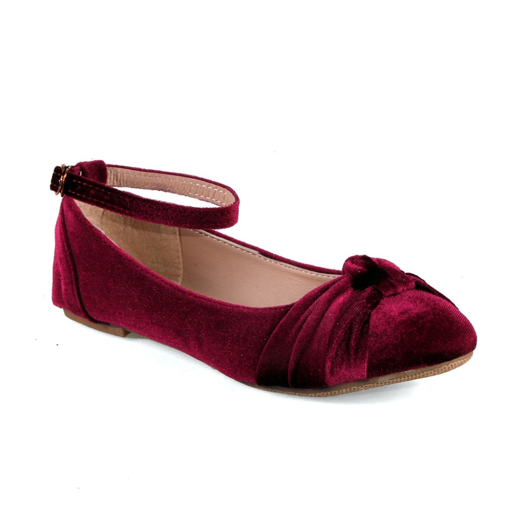 Knotted Front Ankle Strap Women's  Flats F13105